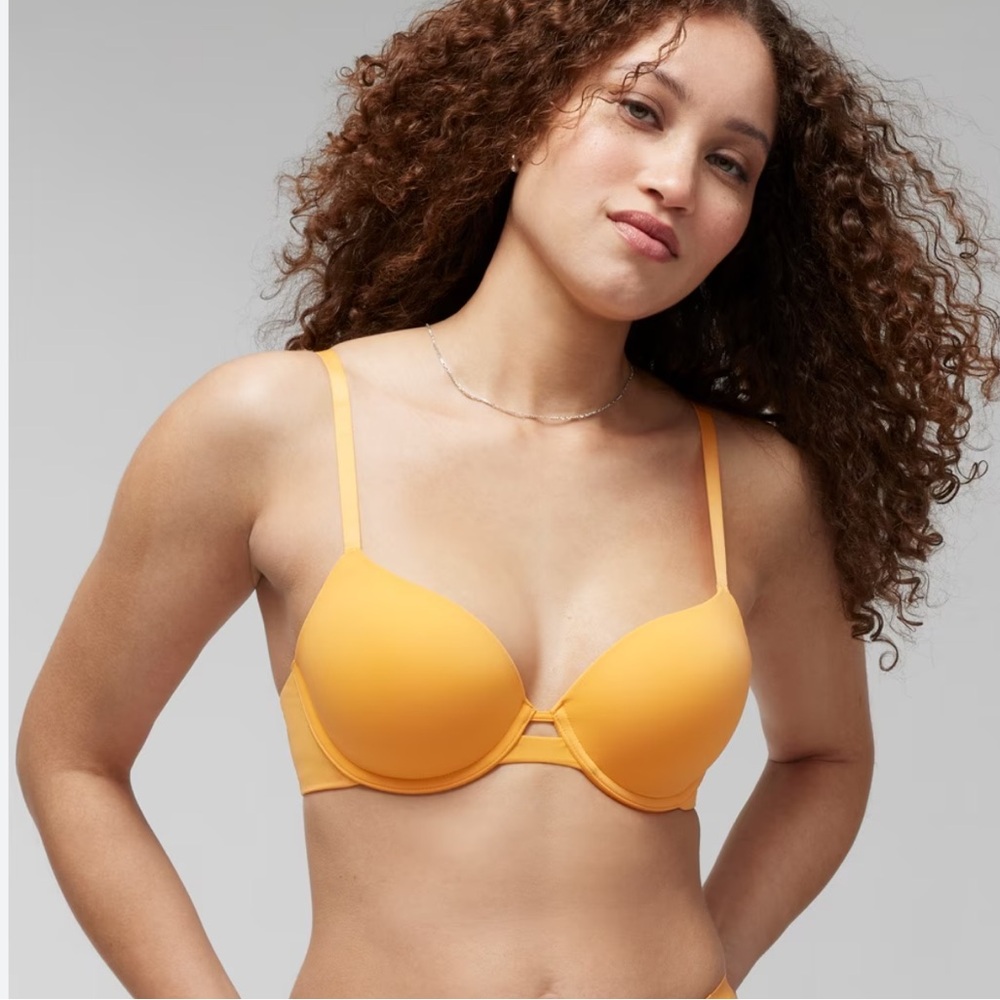 Soma Sweetheart Demi Underwire Bra with Convertible Straps 36C Nectarine Zest